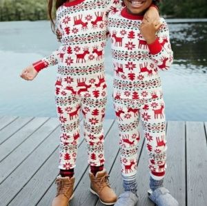 HANNA ANDERSSON Kids Dear Deer Long John Pajamas In Organic Cotton PJ Set Sz 4